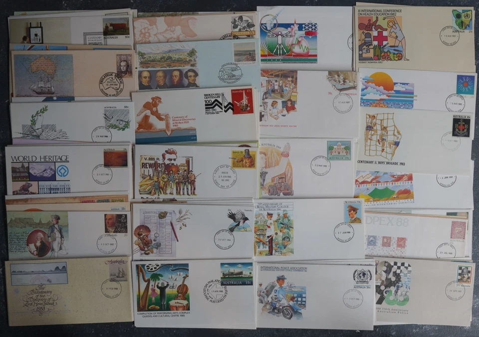 Bulk Random Lot of 100 Different Decimal First Day Covers 1979-1989 - image 3 of 3