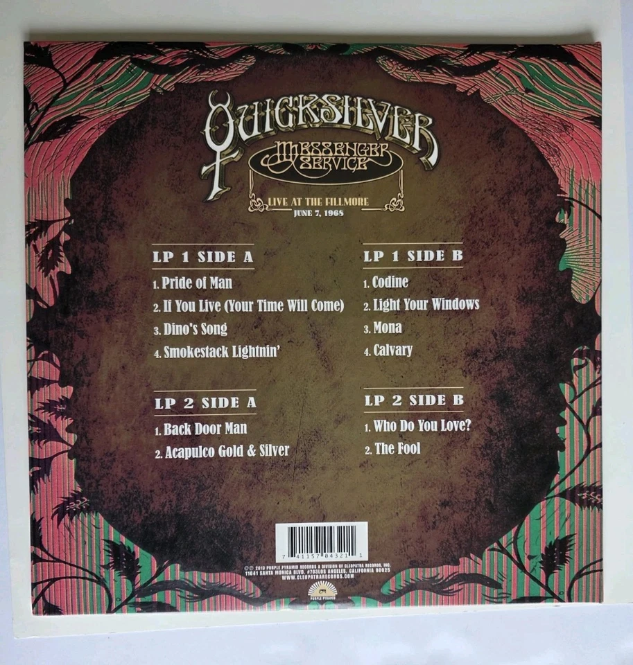 Quicksilver Messenger Service 🥇 Live at the Fillmore East June 1968 180G 2XLP - Image 2 of 4