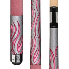 Players F-2780 Pink Flames Cue with Soft Suede Wrap Free Shipping 