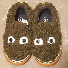 Cat And Jack Geraldo Sherpa Monster Slip On Kid Shoes,Size 6