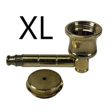 XL Bowl pipe w /5 Brass Screens Smoking Collectible Tobacciana