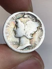 1917-D Mercury Dime - . 900 Silver Coin Better Date Semi Key - 9.4m Rainbow Tone