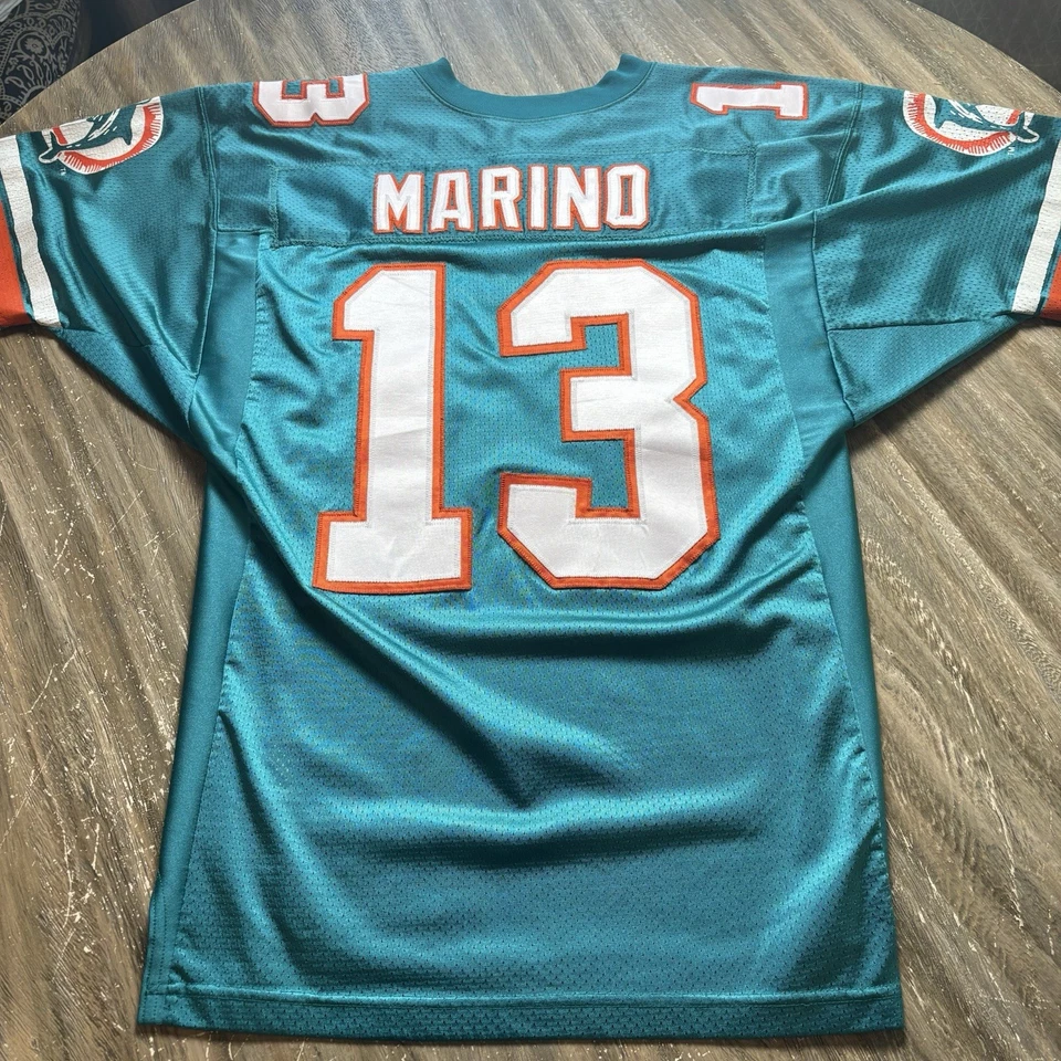 Camiseta deportiva vintage Dan Marino auténtica Wilson línea Aqua Pro talla 48 cosida Foto 4 de 4