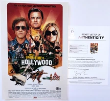 LEONARDO DICAPRIO SIGNED ONCE UPON A TIME IN HOLLYWOOD 12X18 POSTER PHOTO BAS