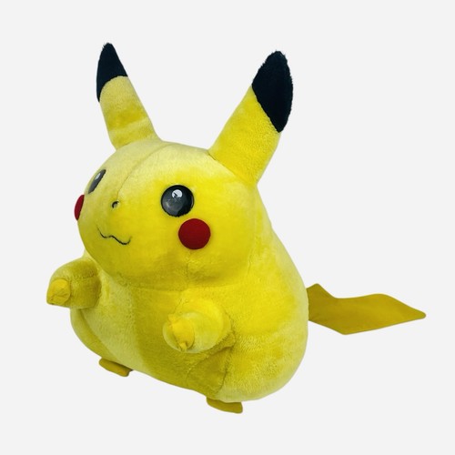 Vintage 1997 Tomy 16 Zoll Pikachu Plüschtier Pokemon Nintendo Spielzeug Chunky Fat 1990er LESEN