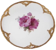 KPM Berlin Art Nouveau Porcelain Floral Scene Plate Porzellan Teller Neuzierat