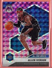 2020-21 MOSAIC ALL-TIME GREATS PURPLE MOSAIC PRIZM ALLEN IVERSON 36/49 #292!!
