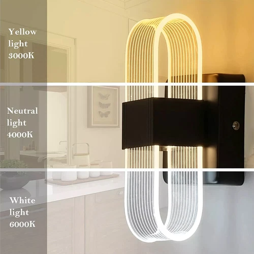 2X 12W Modern LED Wall Light Up Down Wall Lamp Dimmable Indoor Lighting Fixture - Picture 4 of 13