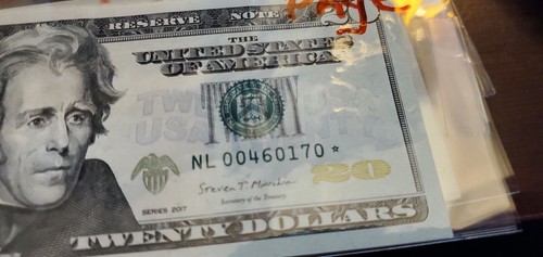 2017 SERIES - 4 STAR NOTES FROM THE SAME PAGE - $20 Bills - Picture 9 of 10