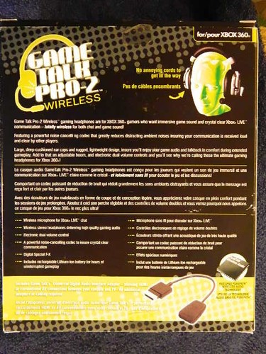 GAMETALK PRO-2 WIRELESS HEADSET WITH MICROPHONE FOR XBOX 360 - Picture 3 of 7