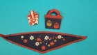 Vintage Barbie 1965 Sew-Free Fashion-Fun #1701 FROM NINE TO FIVE -SCARF & PURSES