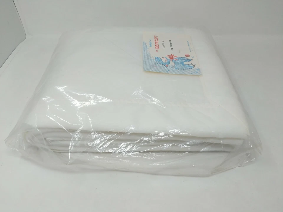 Manta térmica para bebé Beacon con ribete satinado para niño niña 36"x50" VTG 60s 70s NUEVO Foto 4 de 4