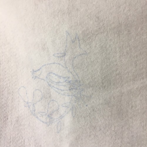 Material de fieltro blanco estampado para la pieza de 12 días de Navidad Falta tela - Imagen 2 de 7