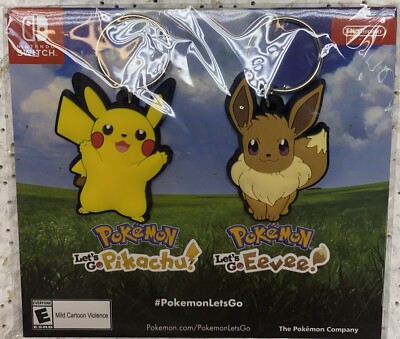 Pokemon Pikachu Eevee Key Chain Set Nintendo #PokemonLetsGo 2018