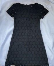 Vintage HM Little Black Dress Lace Women Size 4