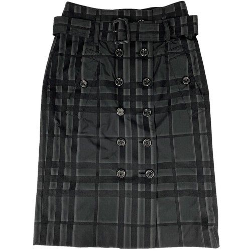 BURBERRY BLUE LABEL Belt Check Skirt 38 / Polyester E1S21-229-08