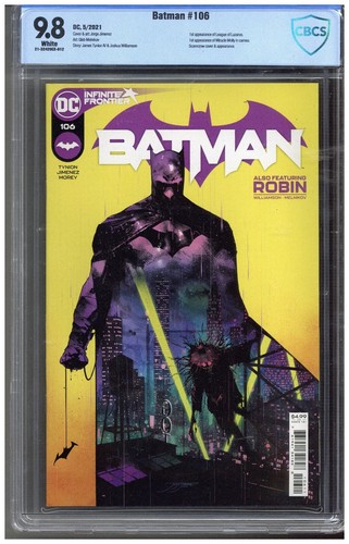 Batman  # 106   CBCS  9.8   NMMT  Wht pgs   5/21  1st App. of League of Lazarus
