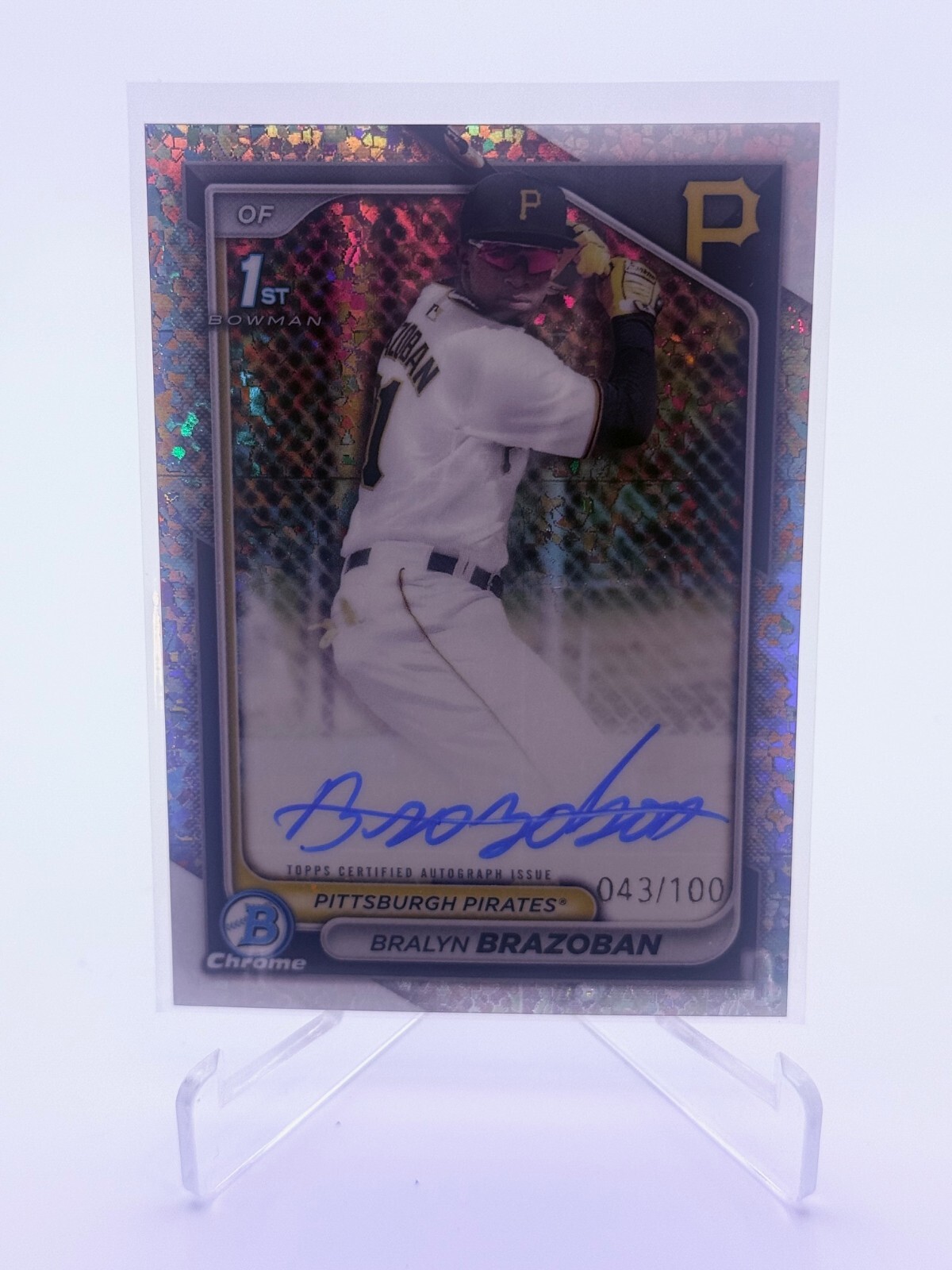 2024 Bowman Chrome Bralyn Brazoban Auto 43/100 Mini Diamond #CPA-BB