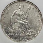 1861-O Seated Liberty Half Dollar 50c LOUISIANA SS Republic Shipwreck (B) UNC