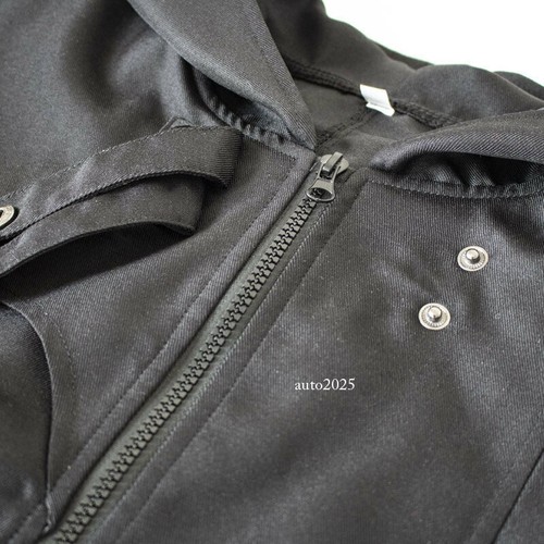 Gothic Men's Steampunk Trench Coat Punk Long Cosplay Black Jacket Outwear Hoodie - Picture 6 of 15