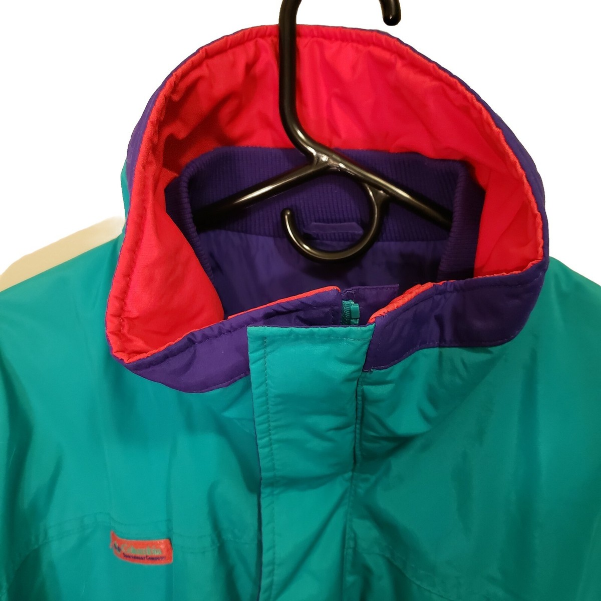Vintage Columbia Bugaboo Teal Pink Purple Ski Jacket Shell Vintage Columbia Bugaboo Teal Pink Purple Ski Jacket Shell