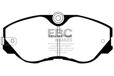 S１５枚　C EBC for 87-89 Nissan 300ZX 3.0 Turbo Redstuff Front Brake Pads