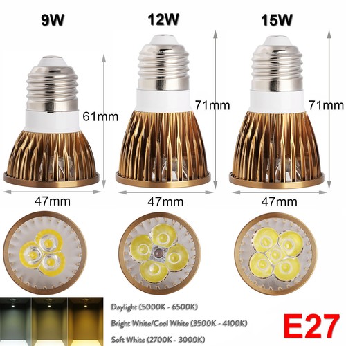Dimmable LED Spotlight Bulbs GU10 MR16 E27 E14 GU5.3 B22 110V 220V 12V Home Lamp - Picture 15 of 19