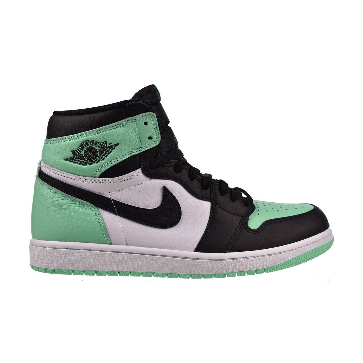 Air Jordan 1 Retro High OG Green Glow Men's Shoes White-Black