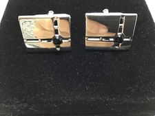 Stunning Silver Tone Vintage SWANK Cuff Links