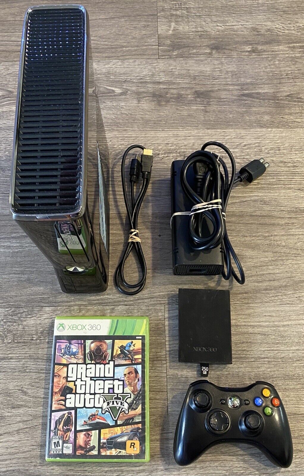 Xbox 360 Slim 250GB Console With GTA 5 And Controller | eBay