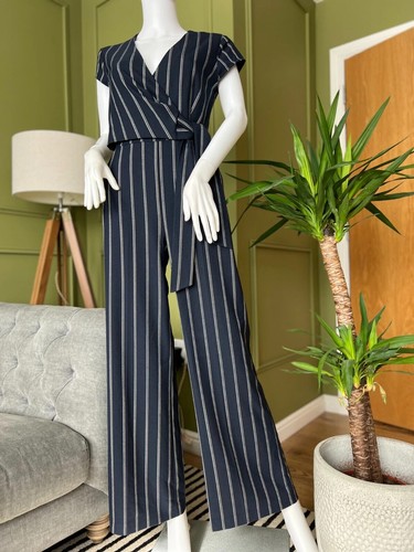 Phase Eight  Jumpsuit Size UK 8 Remee Stripe navy multi