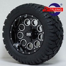 Golf Cart 12 Black Pioneer Wheels And 20 Stinger All Terrain Dot Tires Golf Cart 12 Black Pioneer Wheels And 20 Stinger All Terrain Dot Tires