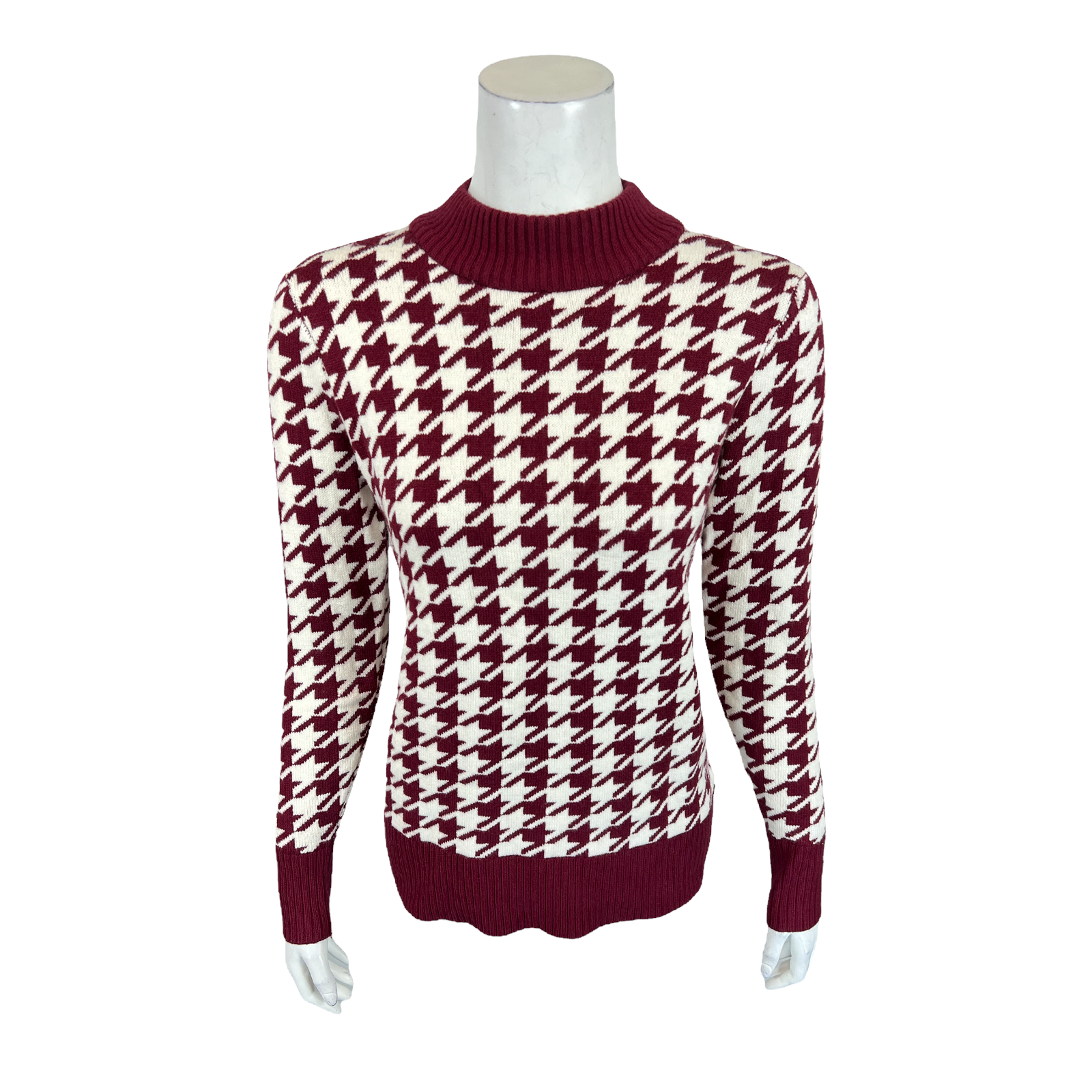 Denim \u0026 Co. Jacquard Houndstooth Mock 