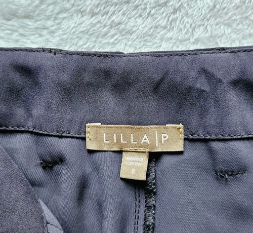 LILLA P "perfect leisure travel" modern minimalist cargo pants + tie $178 us-8 - Picture 10 of 12