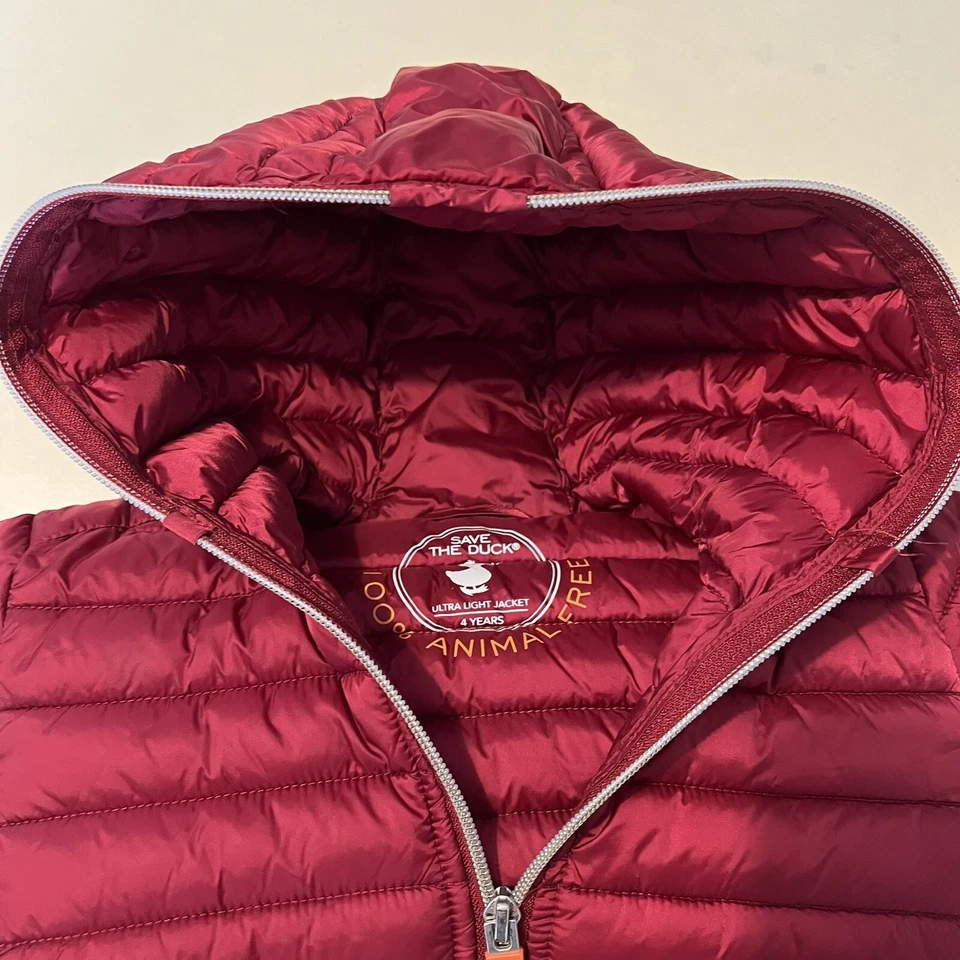 Piumino 100 Grammi Bambini  SAVE THE DUCK 4 Anni Colore Bordeaux - Immagine 3 di 4