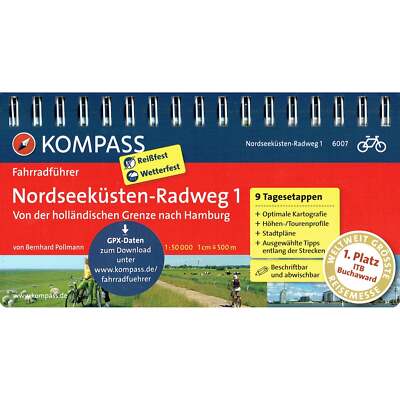 Germany North Sea Coast cycle route - Dutch border to Hamburg 1:50K cycling
