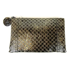 New Auth BOTTEGA VENETA Intrecciomirage Leather Clutch Pouch Bag, 301498 8414