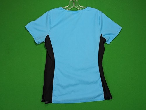 SCRUBSTAR Scrub Top Women's XS Blue / Black Flex Sides Short Sleeve Medical - Picture 6 of 12