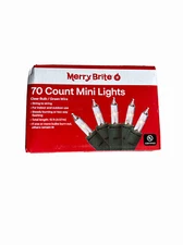 Merry Brite - String Lights 70 Count w/15ft Green Wires