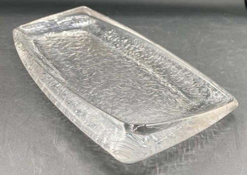 Modern Twist Textured Glass Candle Tray 12" x 6" - Picture 8 of 10
