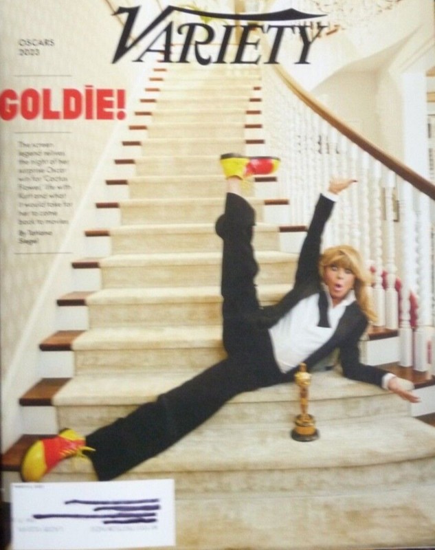 VARIETY MAGAZINE OSCARS 2023 GOLDIE HAWN COVER MARCH 8, 2023