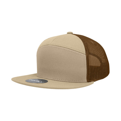 Decky Unisex 7 Panel High Profile Structured Cotton Blend Trucker Cap - 1133