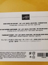 Stampin Up 2020-2022 In-color 12 X 12 Cardstock. Retired.