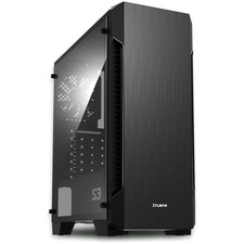 Stylish S3 ATX Mid-Tower Case - Full Acrylic Side Panel  3 Fans Included