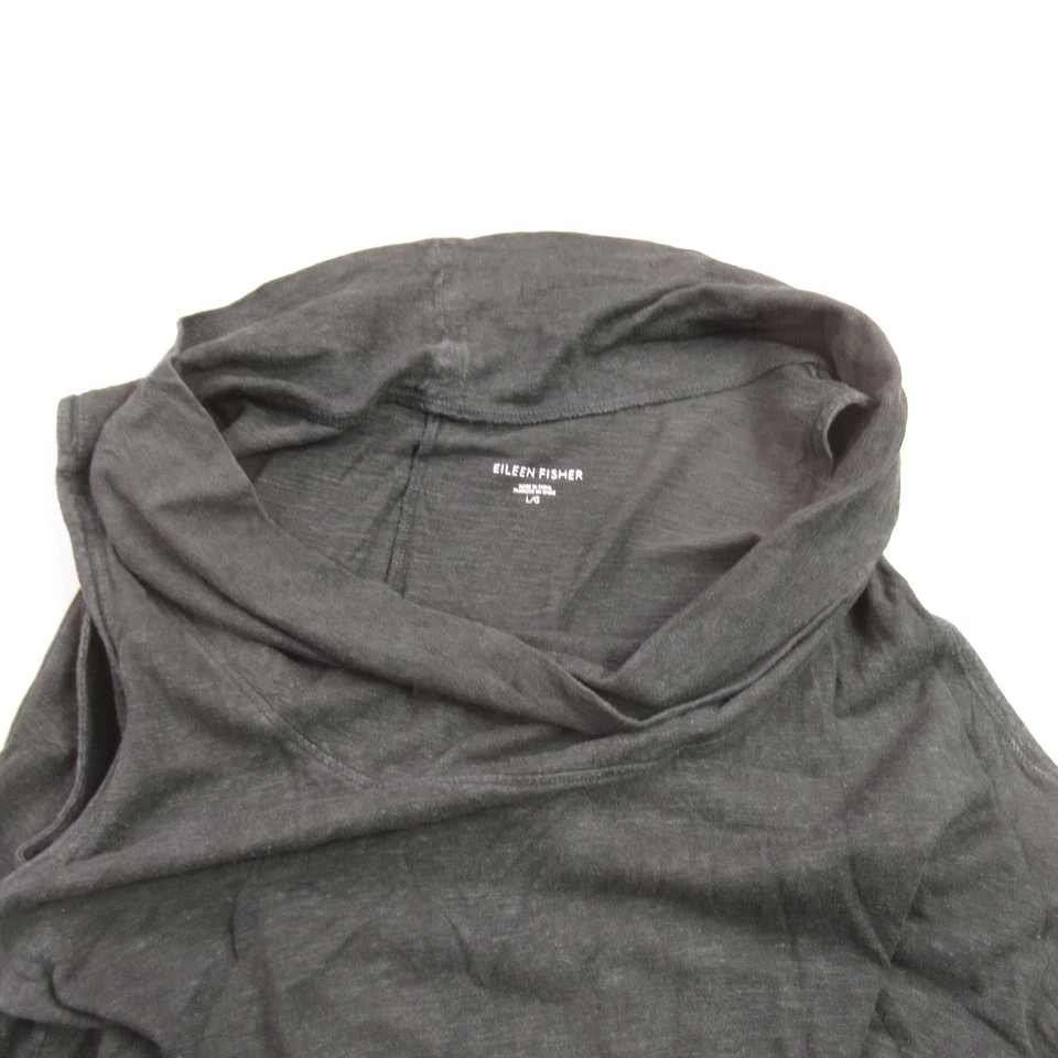 Vestido Eileen Fisher para mujer grande sin mangas ligero pulóver informal negro Foto 3 de 4