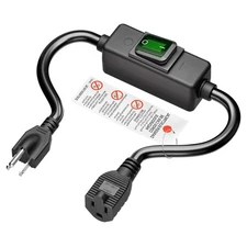 3-Prong Outdoor Waterproof Extension Switch Cord, in-Line On/Off Switch Exten...