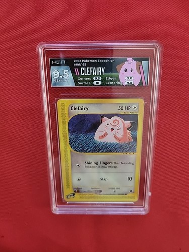 GEM MINT Pokemon: Clefairy #101/165 Non-holo 2002 Expedition - HGA 9.5 - C14 - Picture 4 of 24