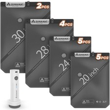 Vacuum Storage Bags for Travel with Wireless Rechargeable Air Pump, 16 Pack T...
