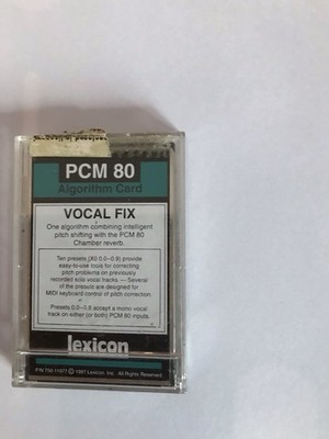 Lexicon PCM 80 Algorithm Card Audio Software Vocal Fix