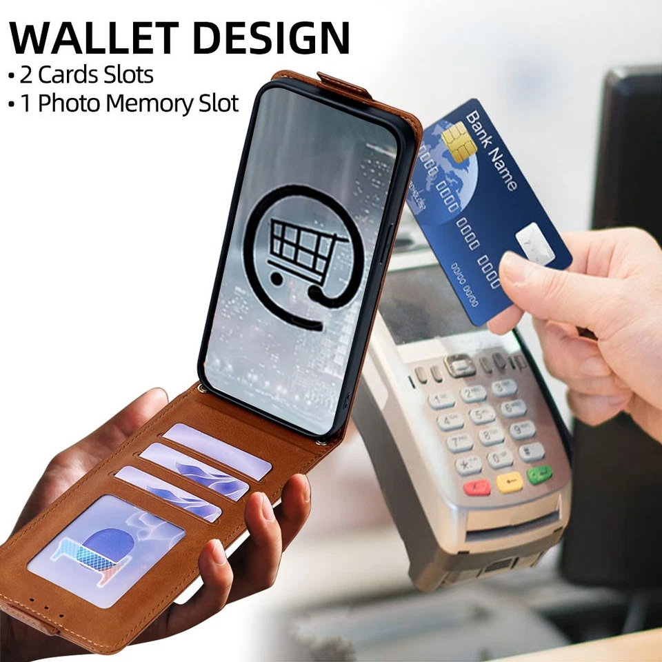 Flip Card Wallet Phone Case For Motorola G34 G45 G35 G42 G53 G13 G23 G55 Cover - Image 4 of 4